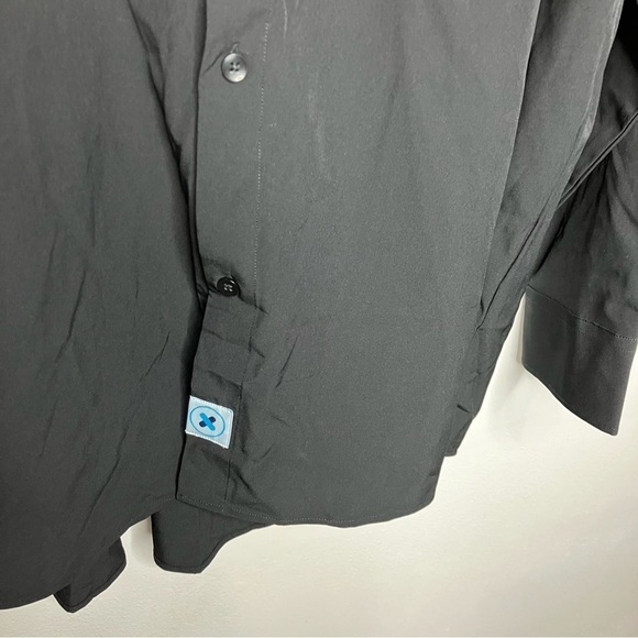 NWT & Collaro black button down shirt made from recycled material size 3X - Picture 7 of 9